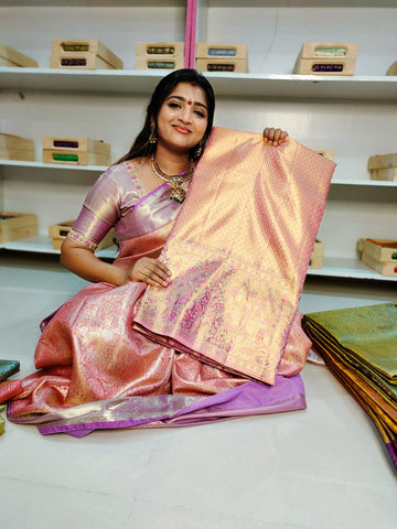 100% silk mark certified kanjivaram meenakari saree