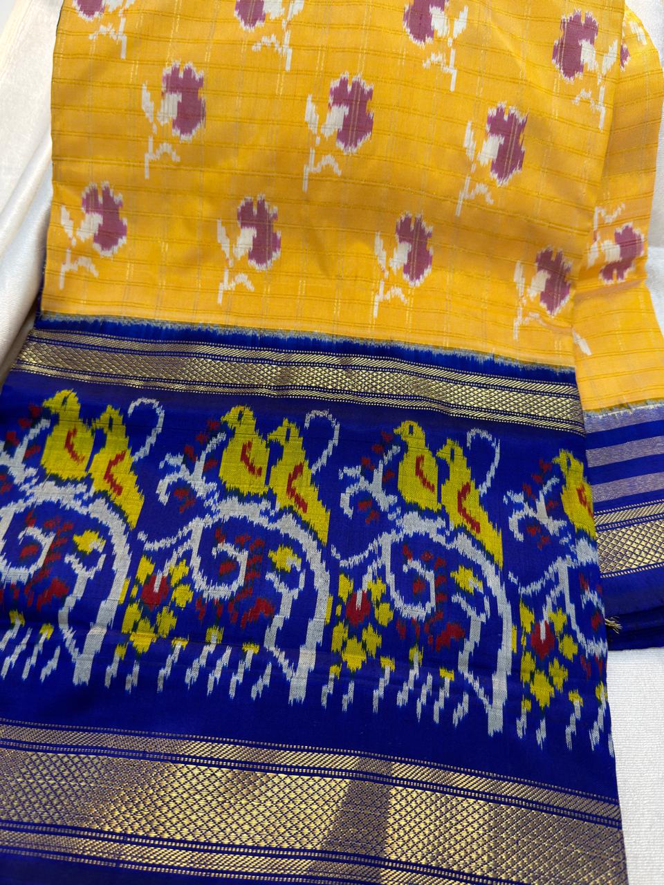 50% ikkat pattu saree