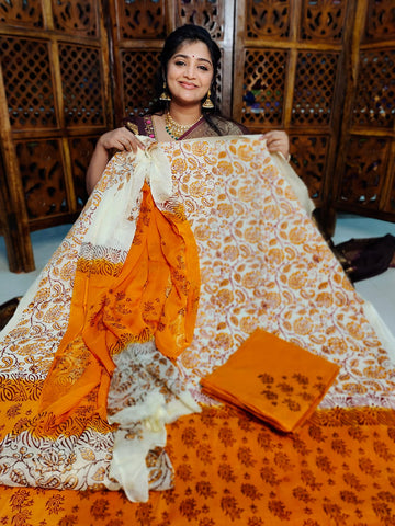 Kalamkari cottone dress material