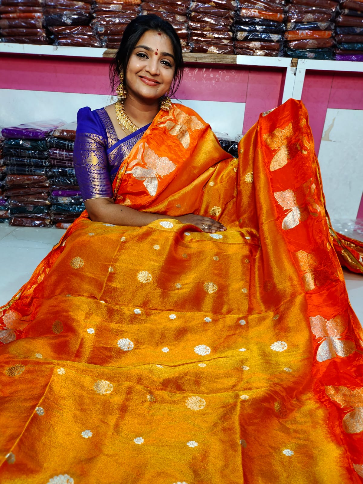 Tishu jamdhani silk