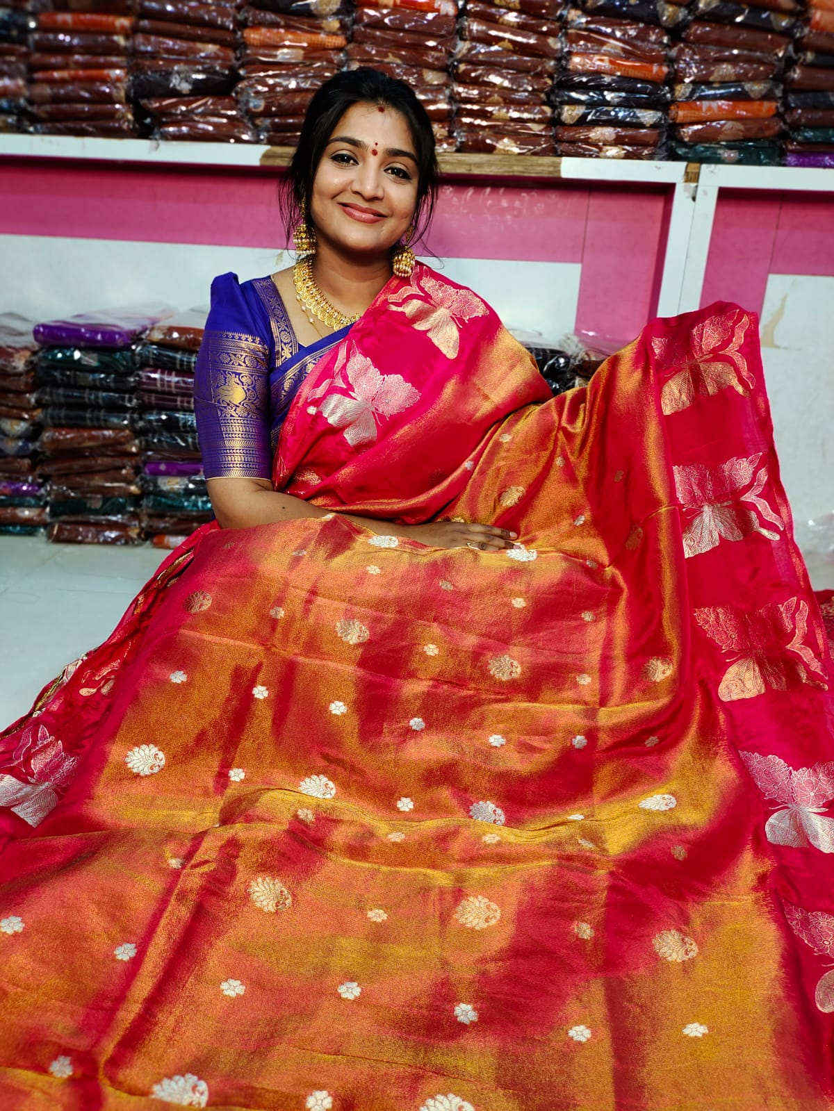Tishu jamdhani silk