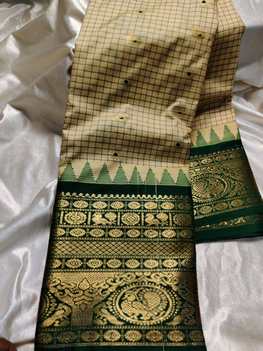 Ashadam gadwal silk saree