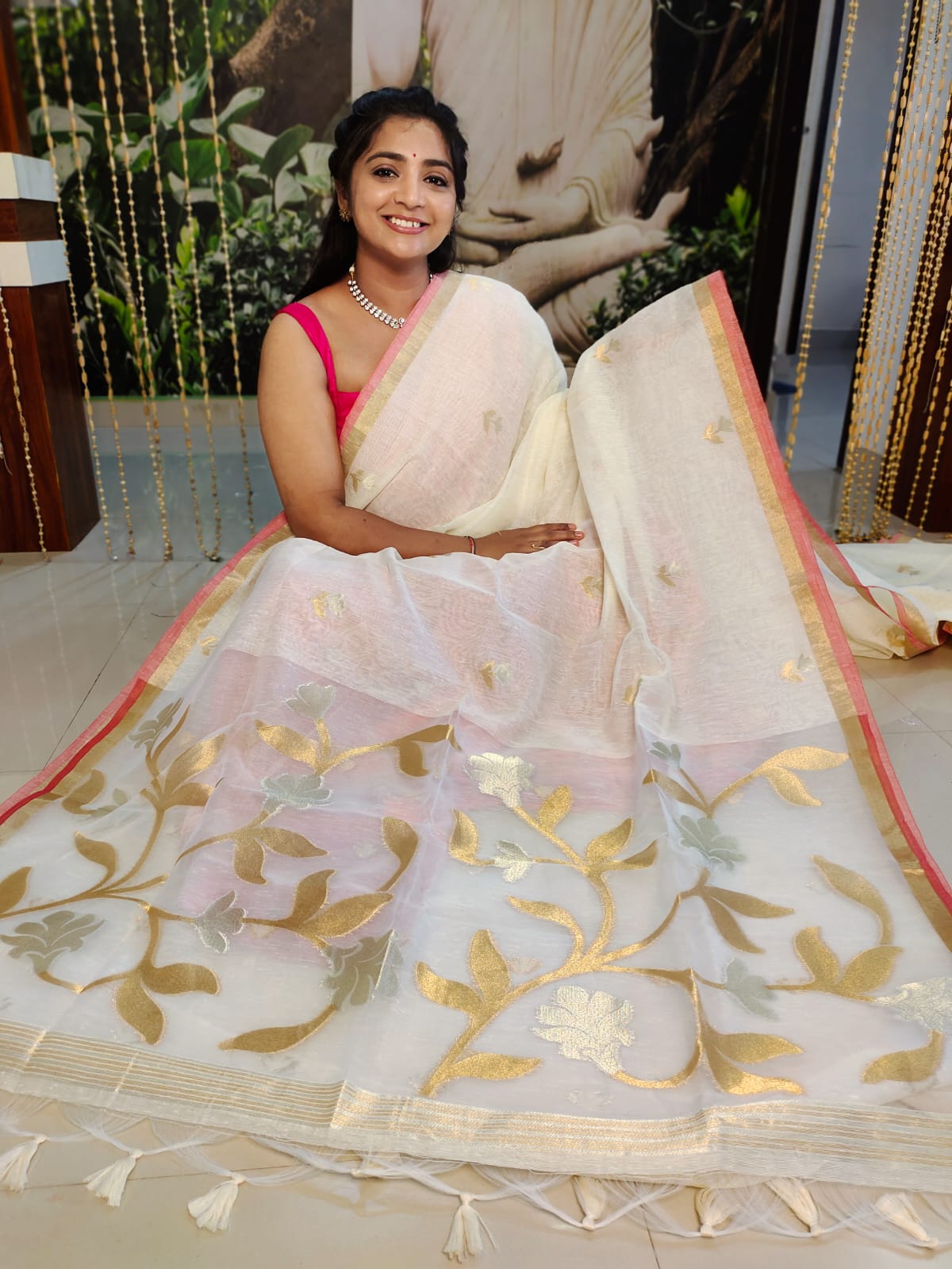 Linen jamdani
