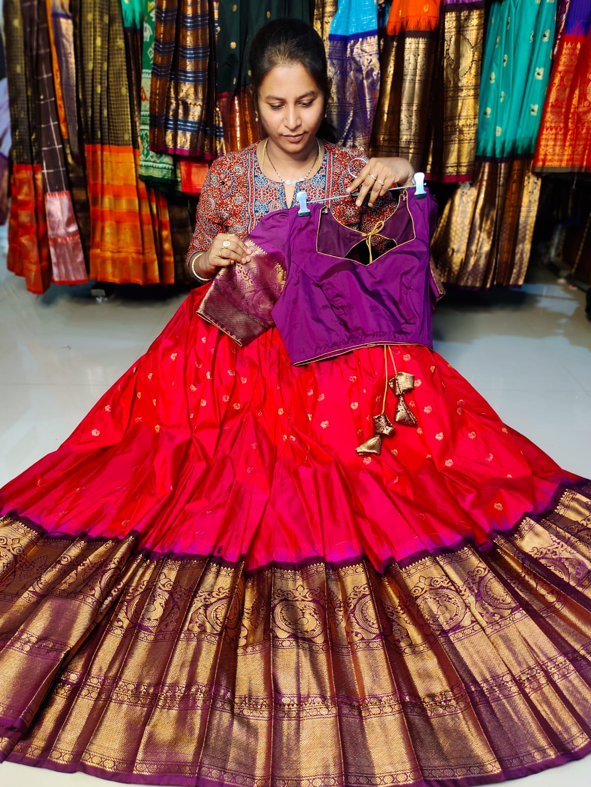 Gadwal sale lehangas