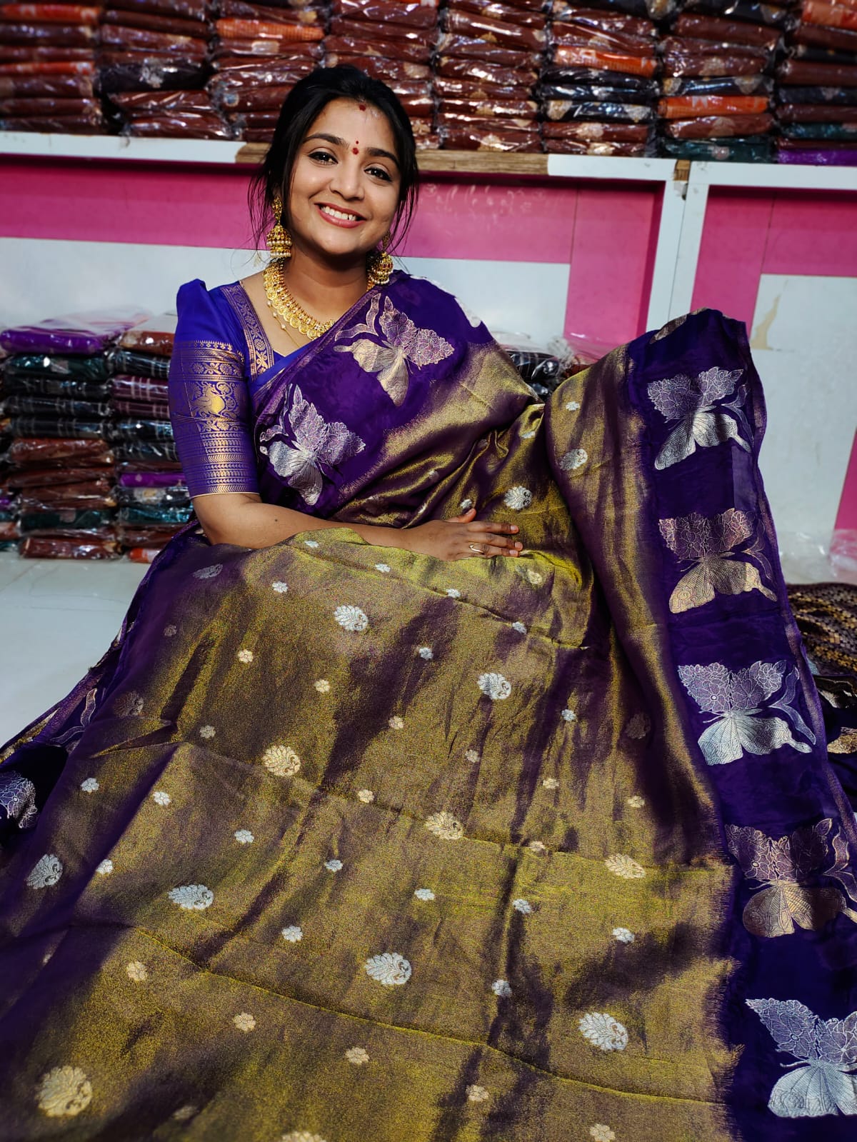 Tishu jamdhani silk