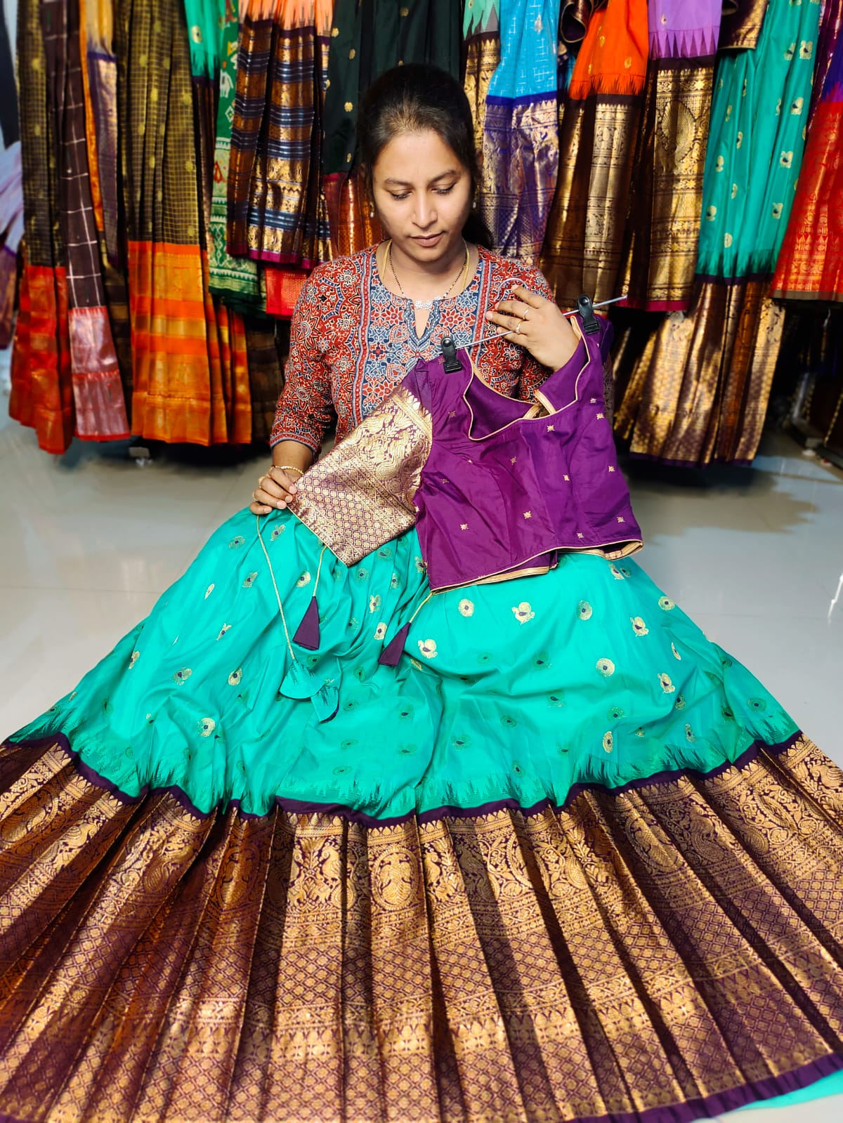 Gadwal sale lehangas