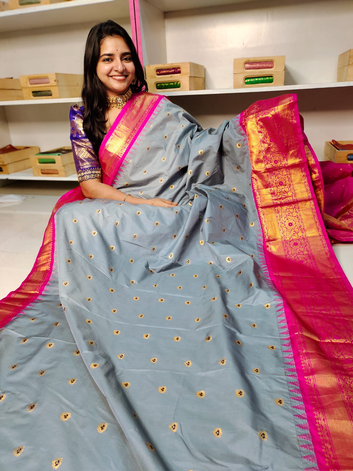 50% offer gadwal silk sareea