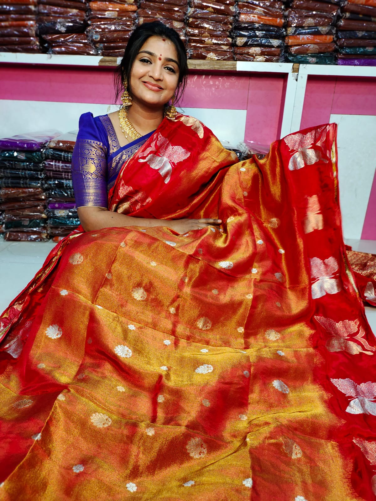 Tishu jamdhani silk