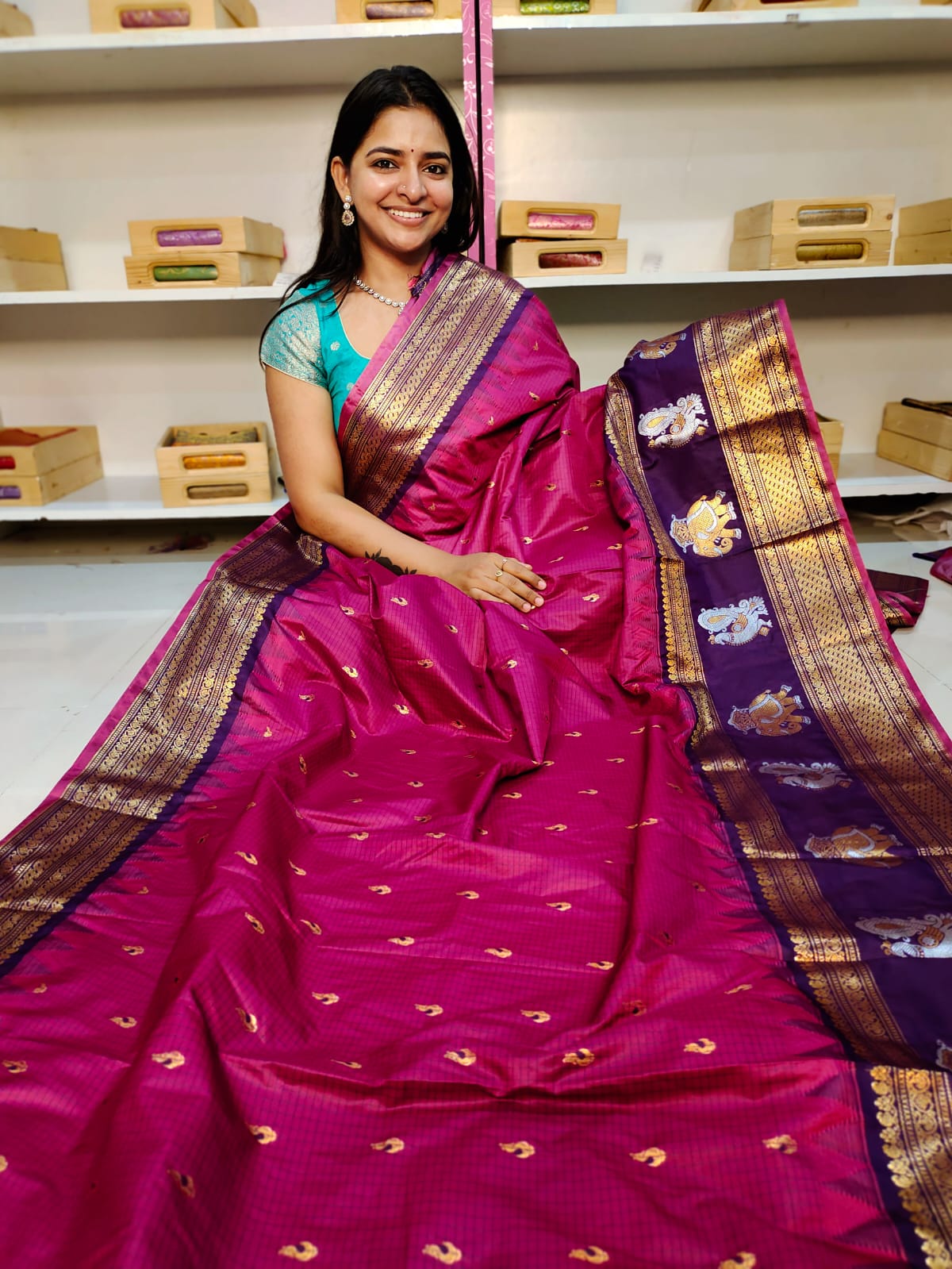 65% offer gadwal silk saree