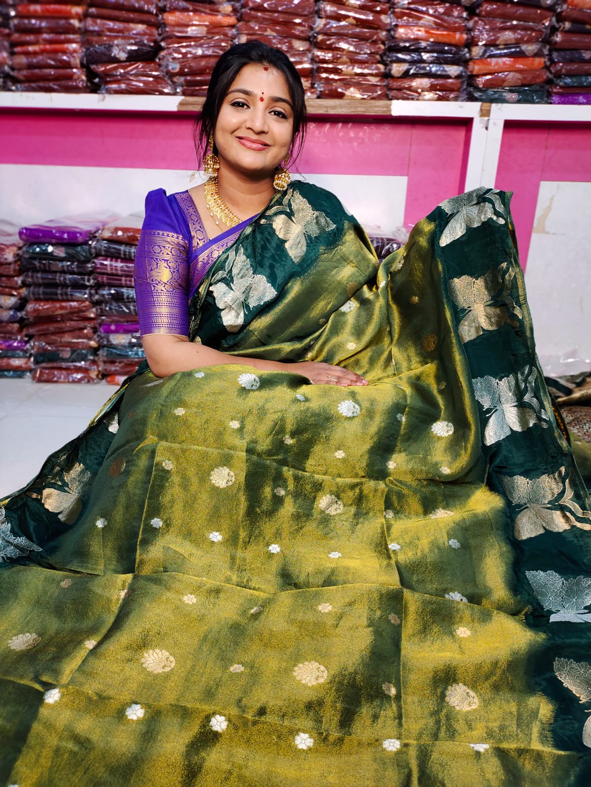 Tishu jamdhani silk