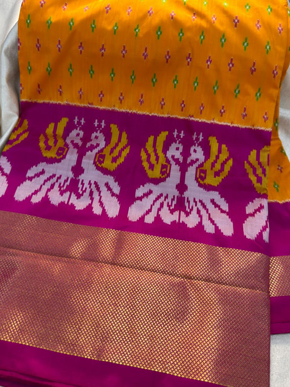 50% ikkat pattu saree