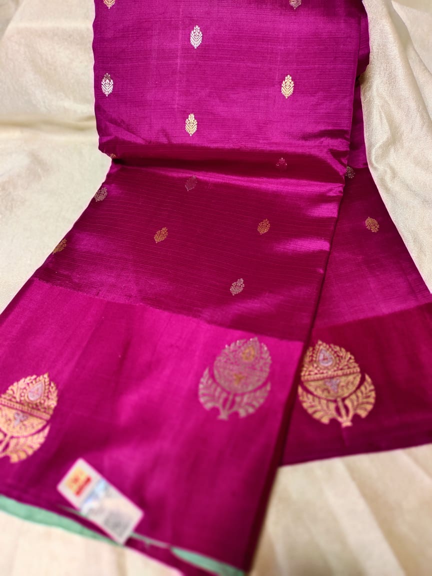100% silk mark certified green Mango silk saree