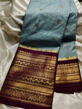 Ashadam gadwal silk saree