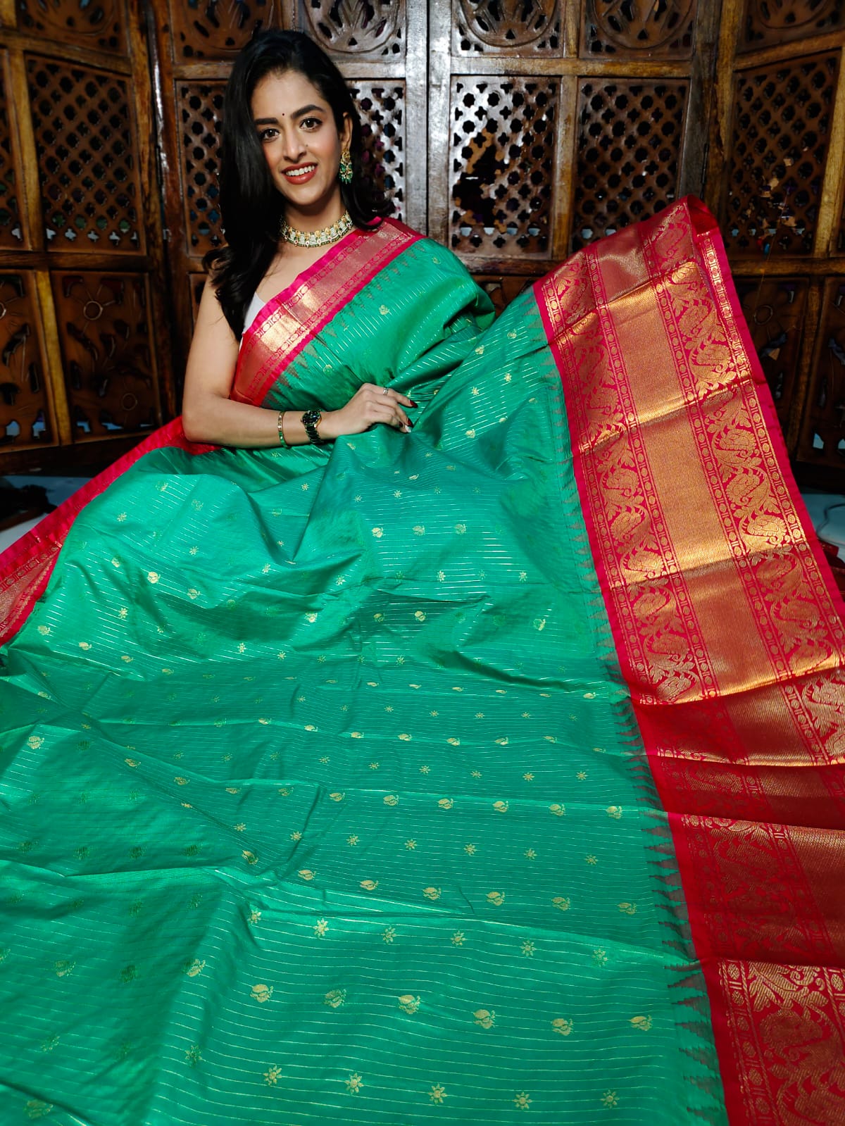 60% offer gadwal silk sarees