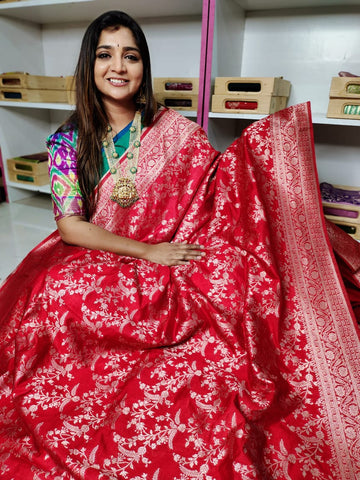 Katan banarasi silk saree