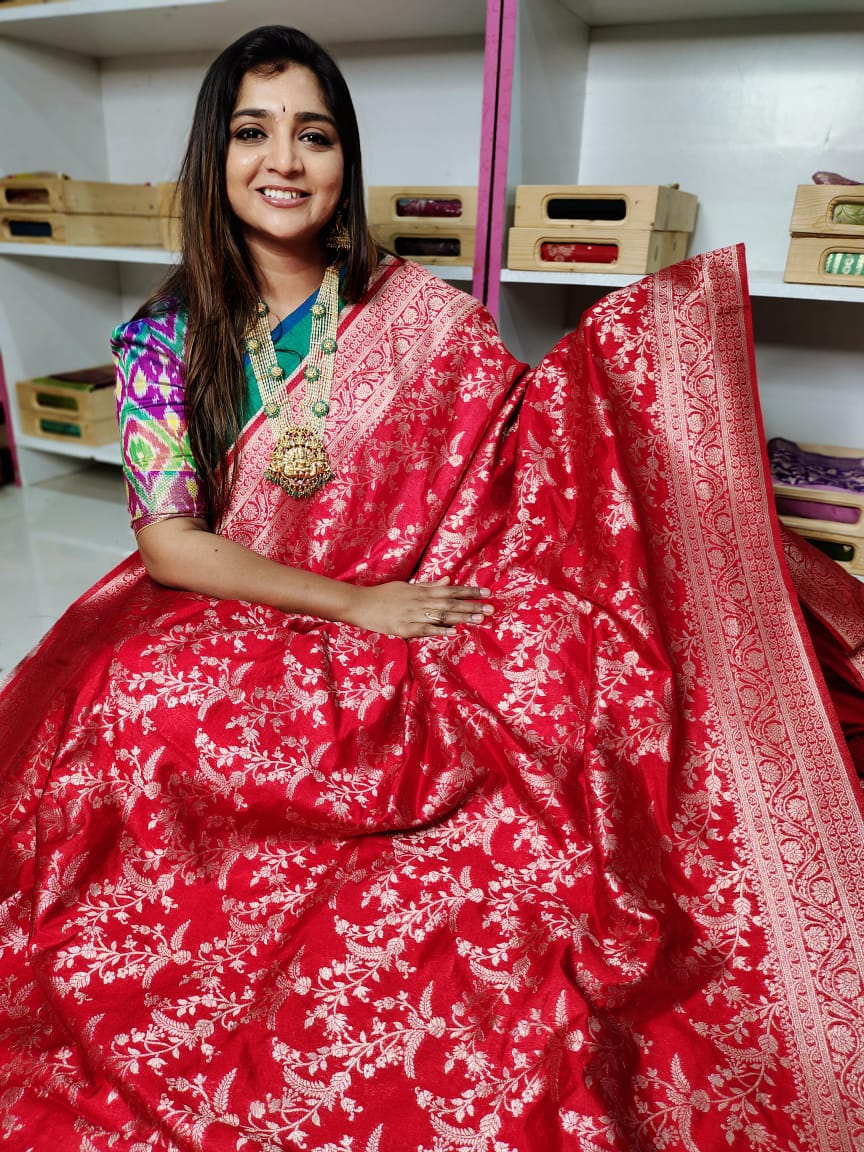 Katan banarasi silk saree