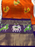 50% ikkat pattu saree