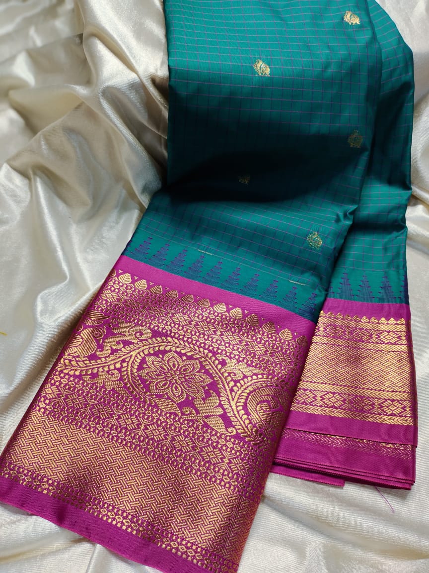 Ashadam gadwal silk saree