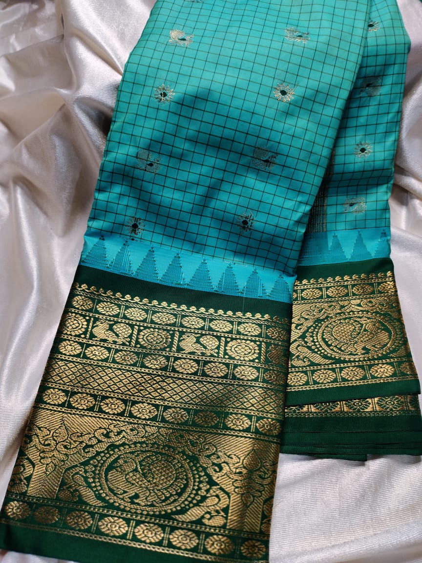 Ashadam gadwal silk saree