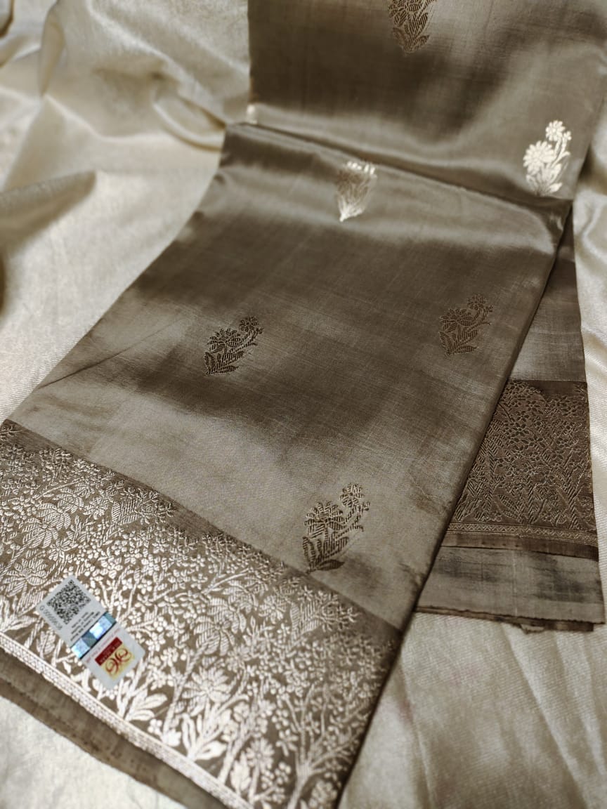 100% silk mark certified green Mango silk saree