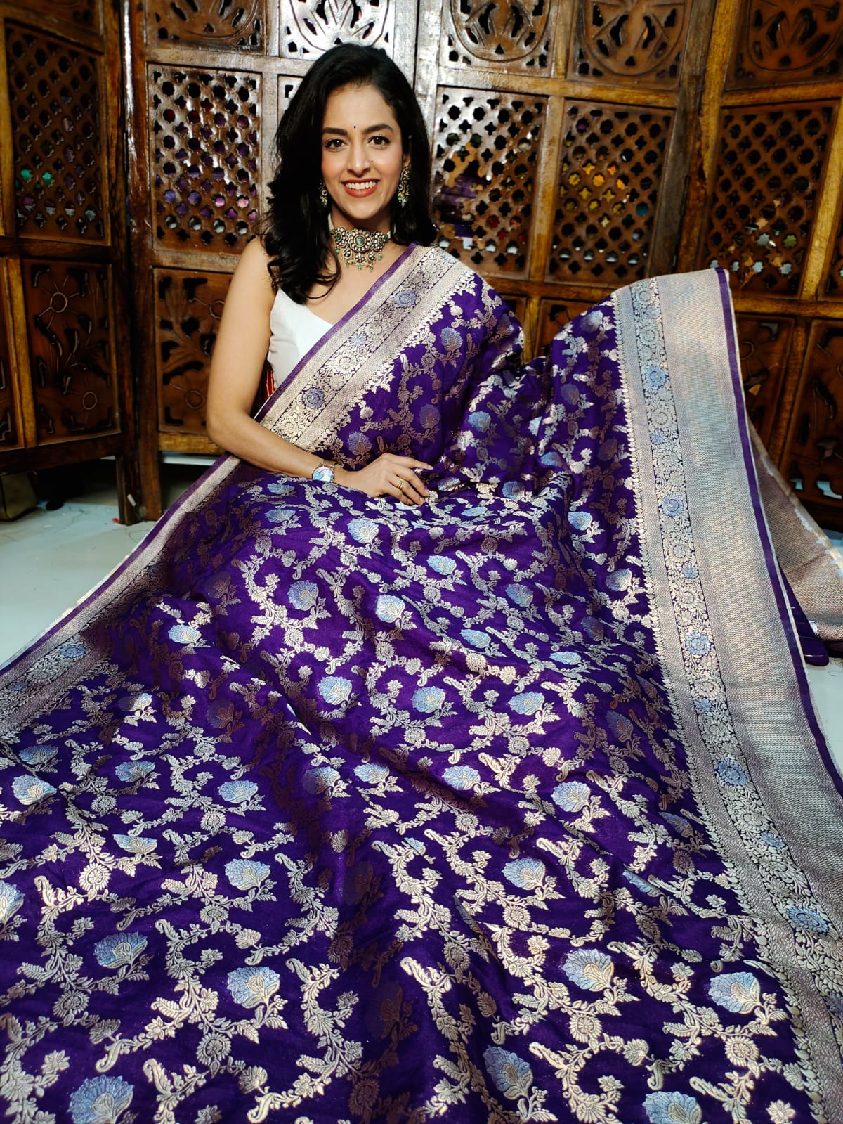 50% offer banarasi silk saree