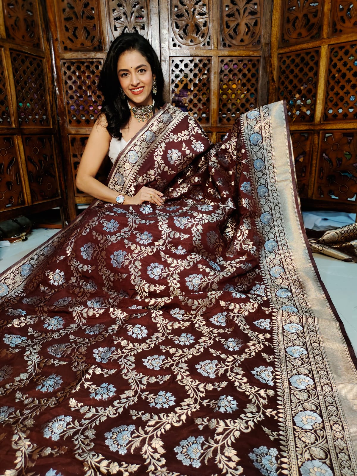 50% offer banarasi silk saree