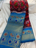 50% ikkat pattu saree