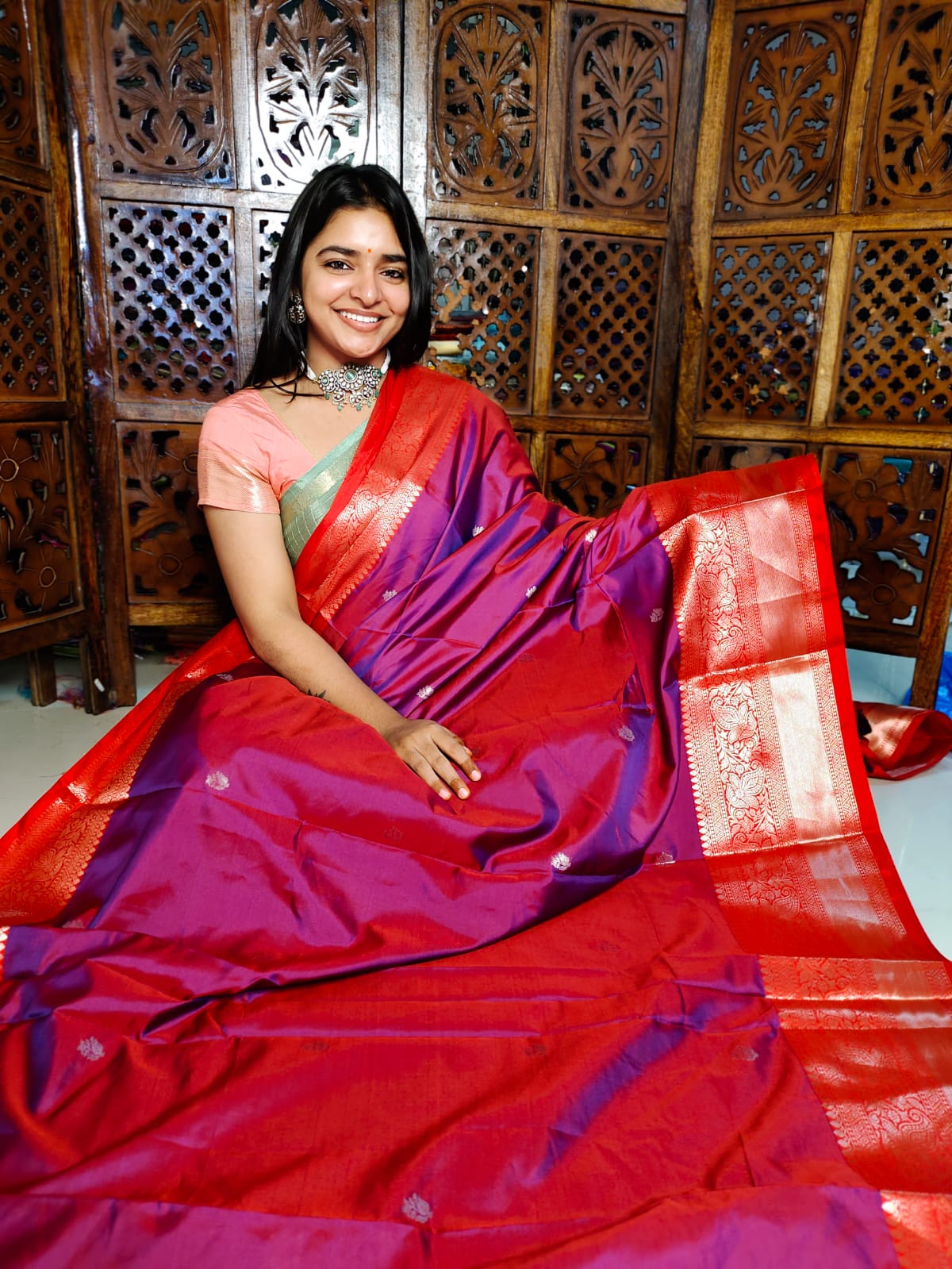 50% offer banarasi silk saree