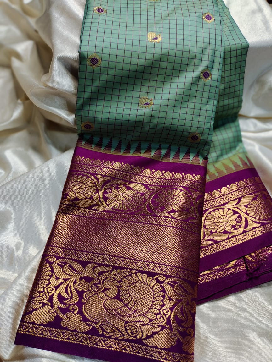 Ashadam gadwal silk saree