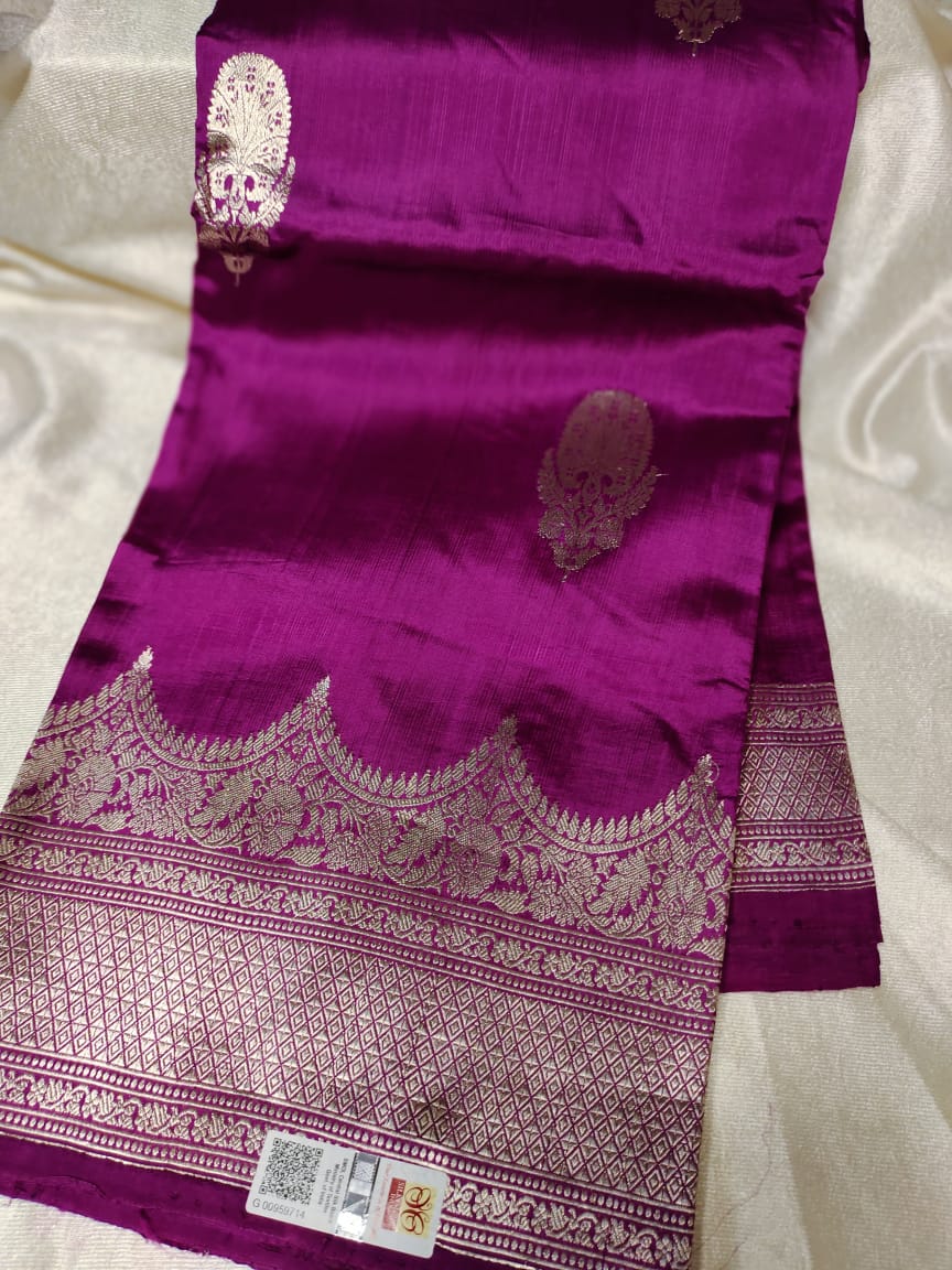 100% సిల్క్ మార్క్ సర్టిఫైడ్ గ్రీన్ మ్యాంగో సిల్క్ చీర