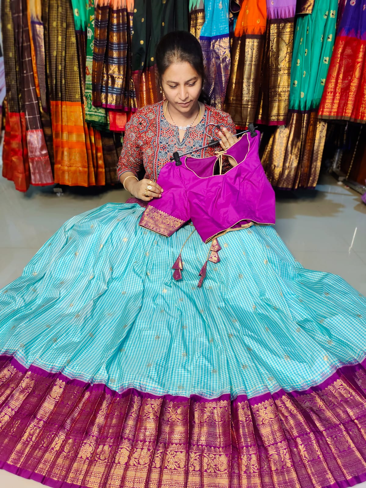 Gadwal sale lehangas