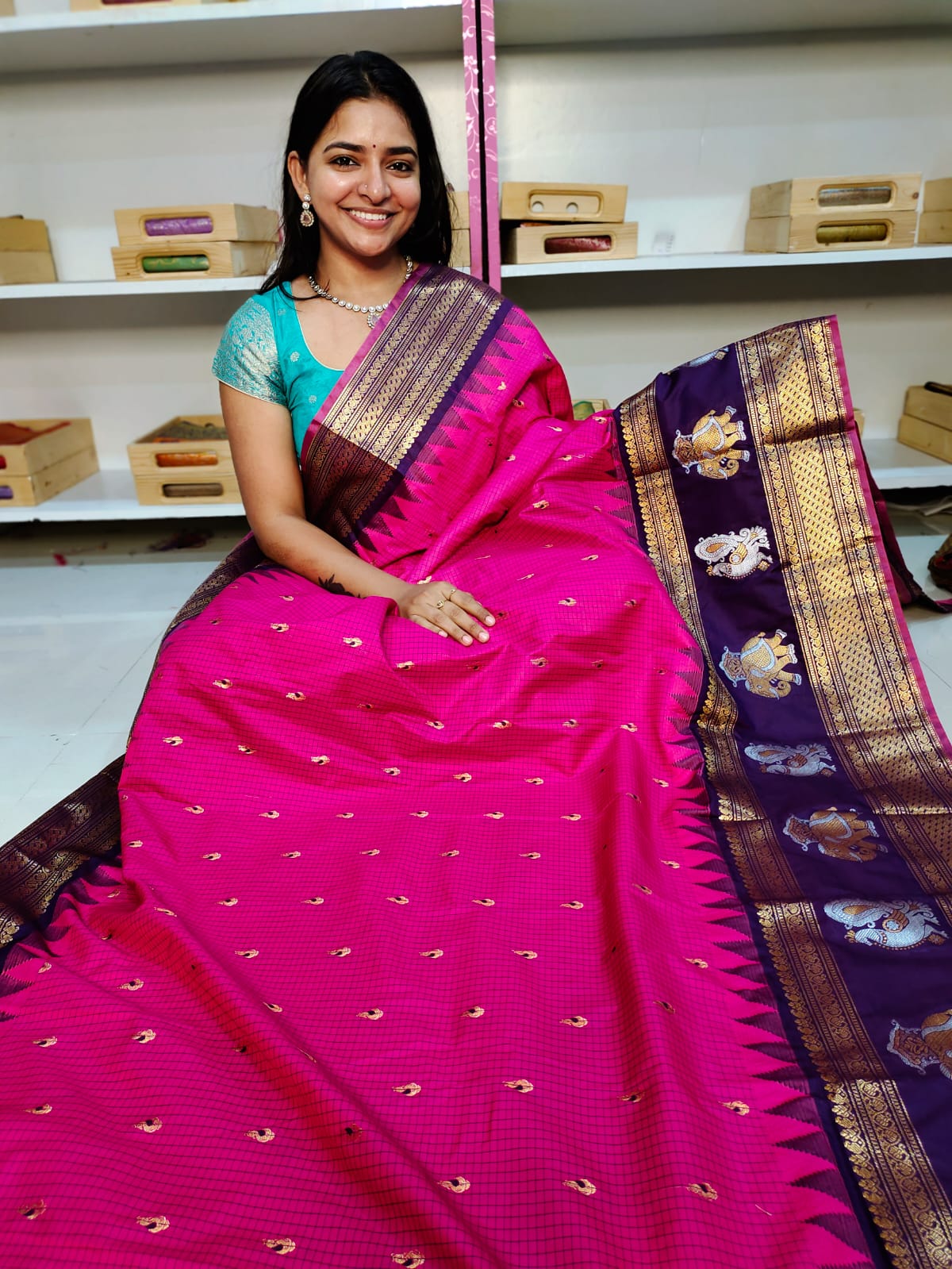 65% offer gadwal silk saree