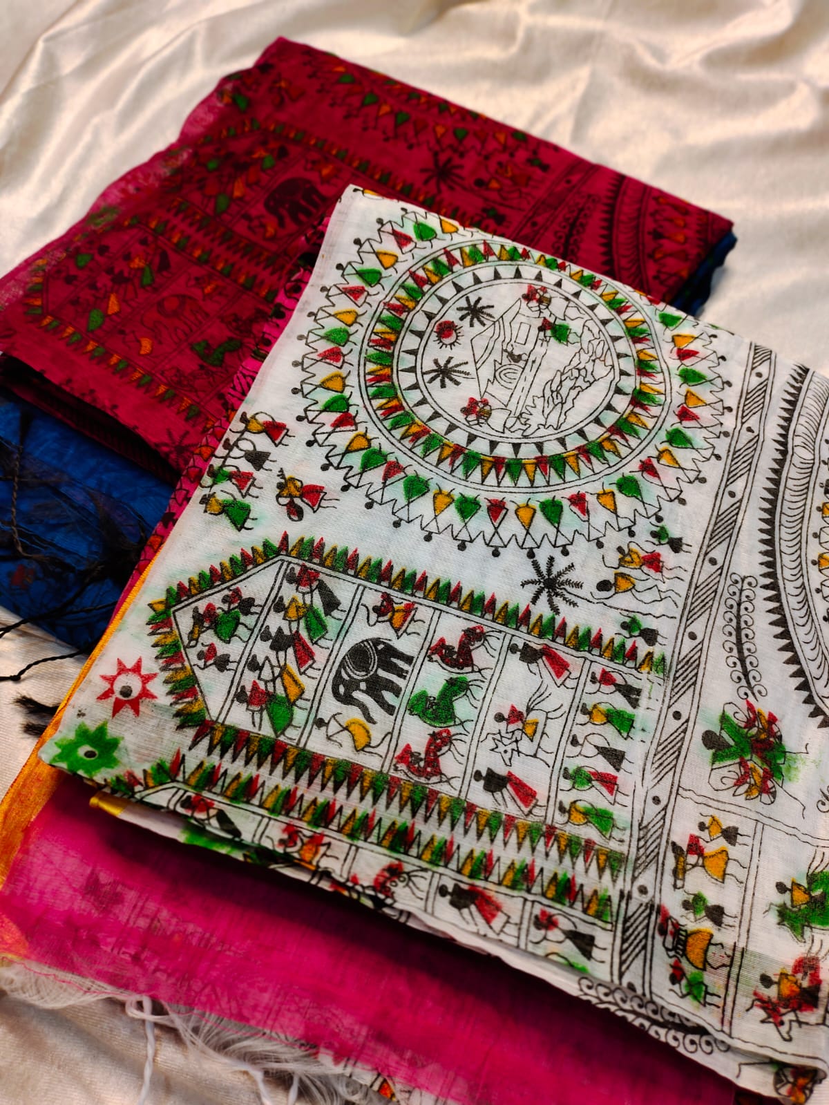 1+1 kadhi cotton saree