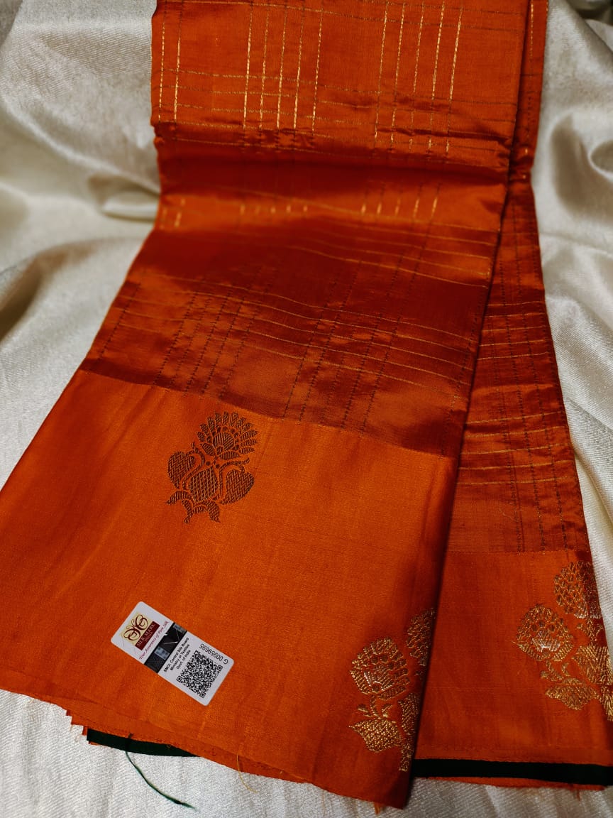 100% silk mark certified green Mango silk saree