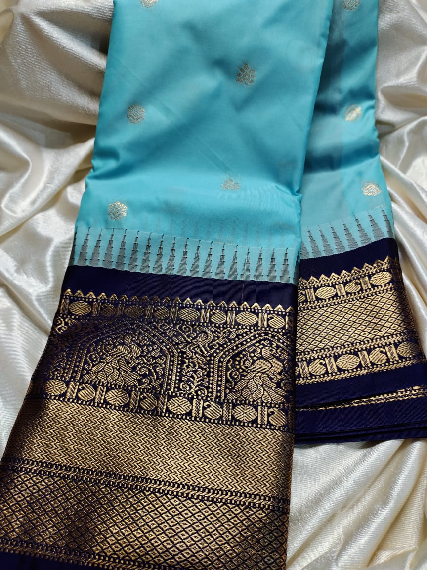 Ashadam gadwal silk saree