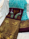 50% ikkat pattu saree