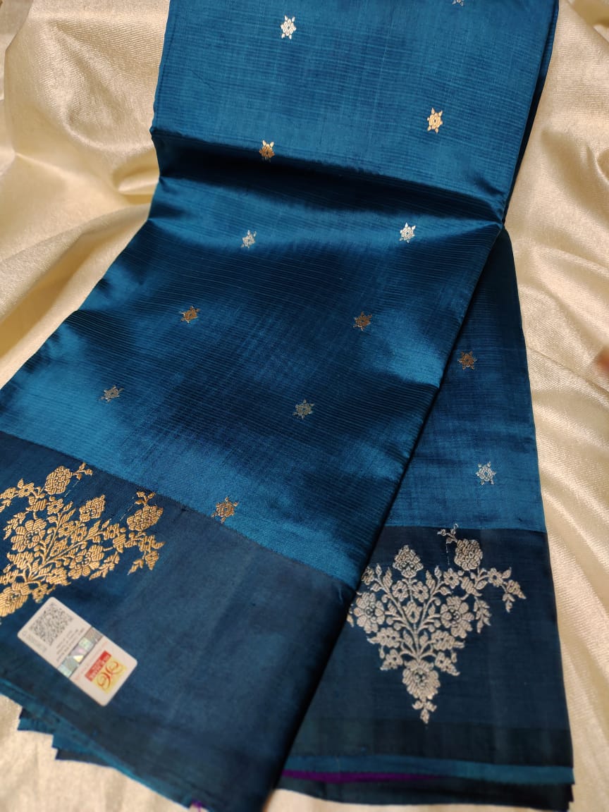 100% silk mark certified green Mango silk saree