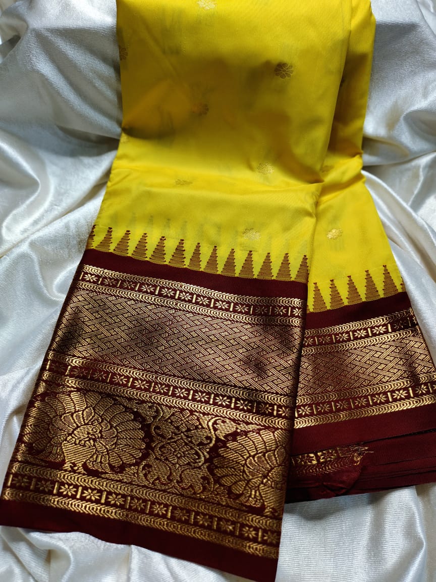 Ashadam gadwal silk saree