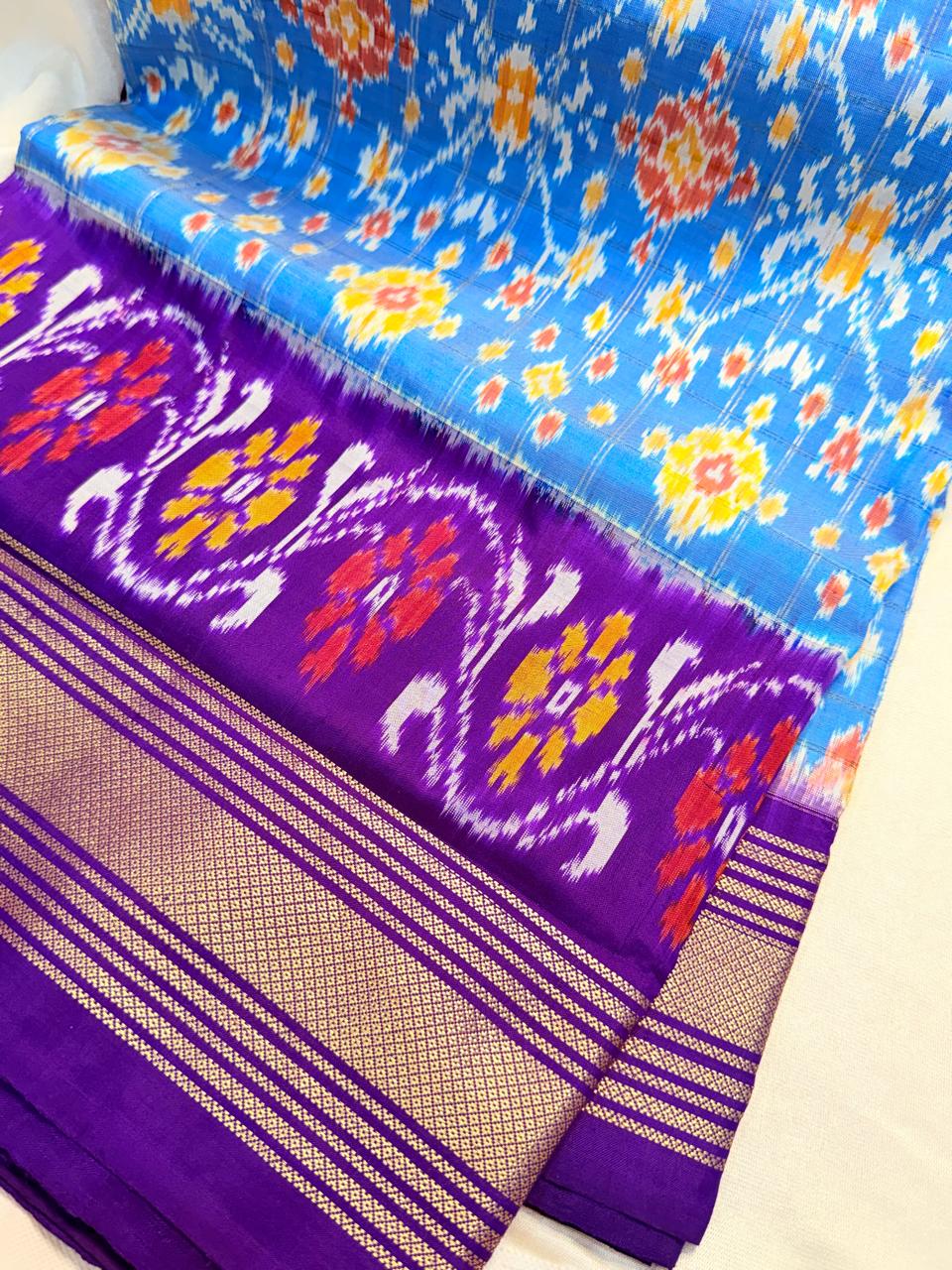 50% Offer Ikkat Pattu Saree
