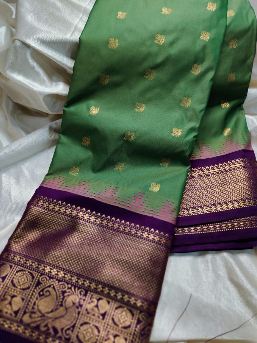 Ashadam gadwal silk saree