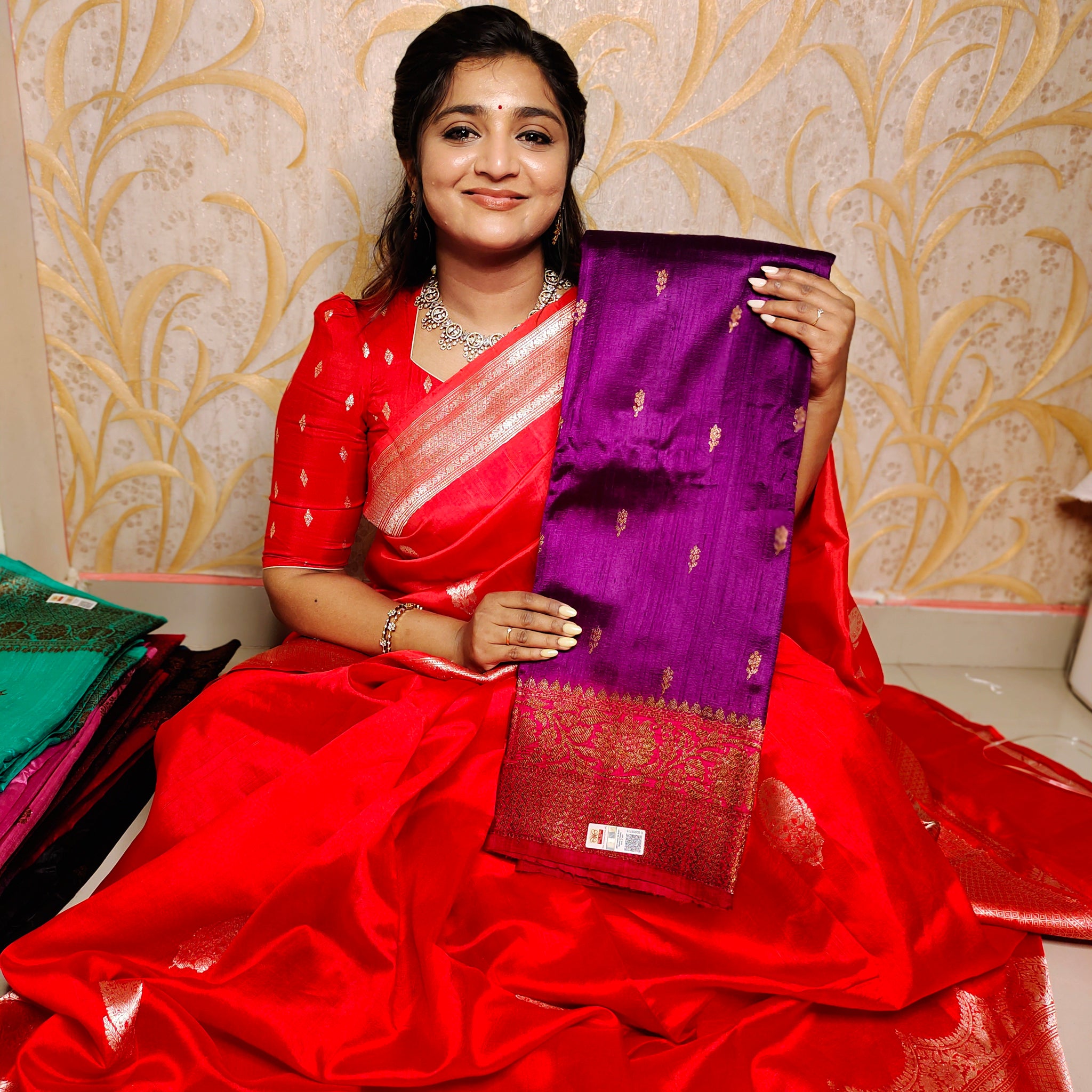 100% silk mark certified green Mango silk saree