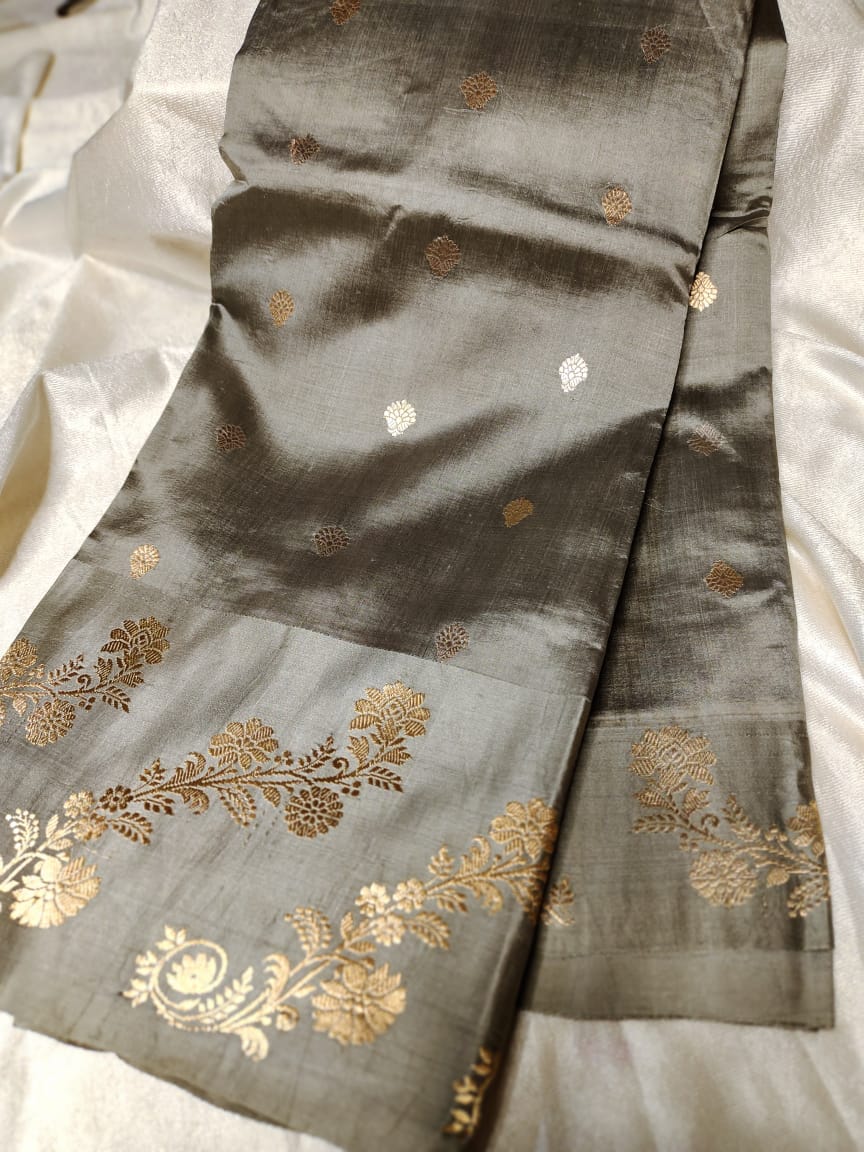 100% silk mark certified green Mango silk saree