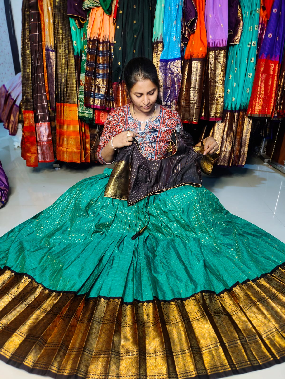 Gadwal sale lehangas