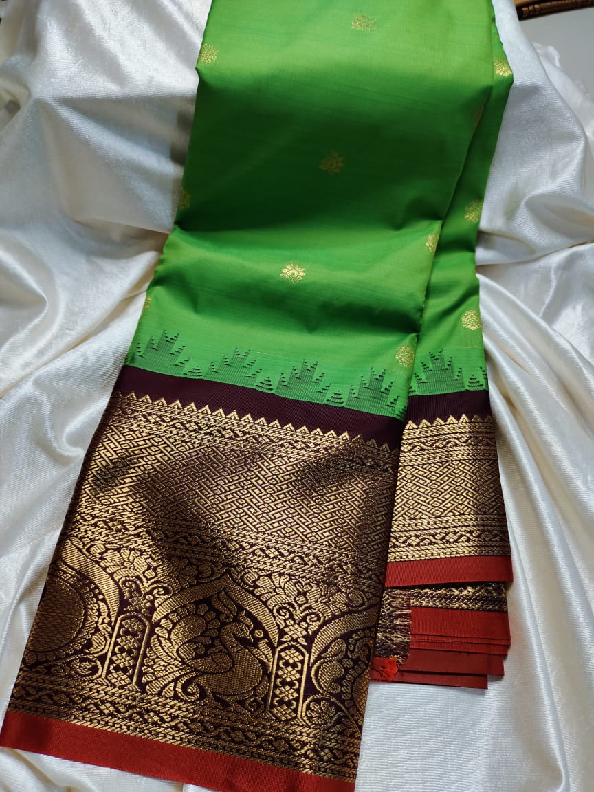 Ashadam gadwal silk saree