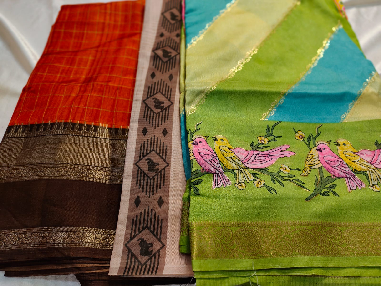 1+2 dola silk saree