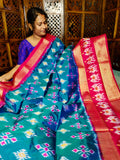 50% offer ikkat pattu sarees 
Silk mark certified