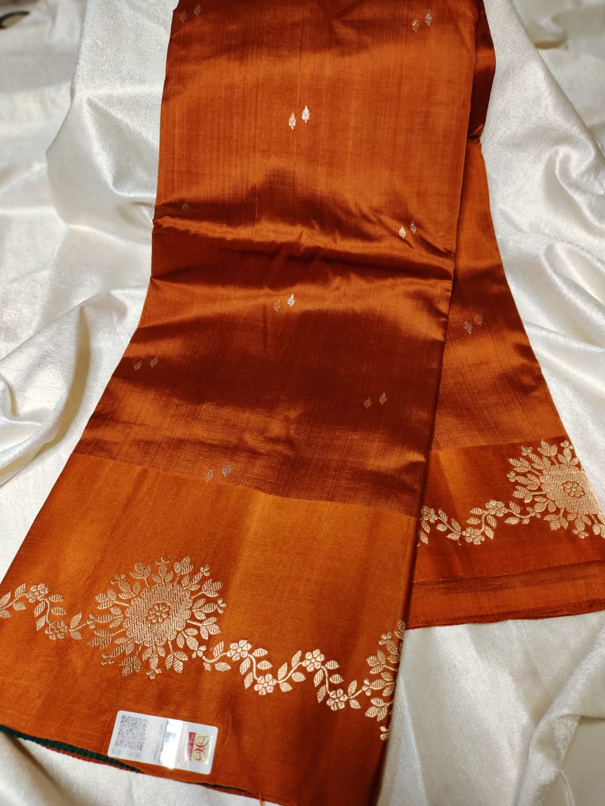 100% silk mark certified green Mango silk saree