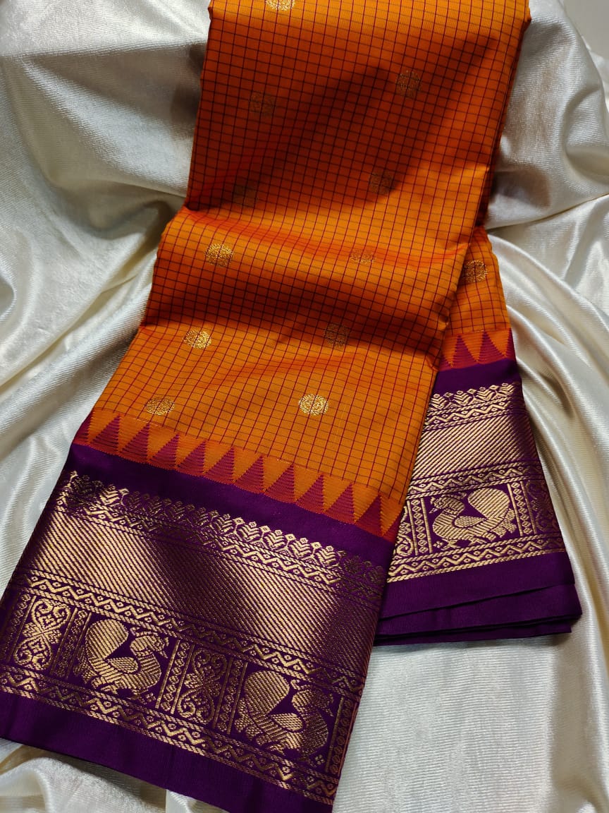 Ashadam gadwal silk saree