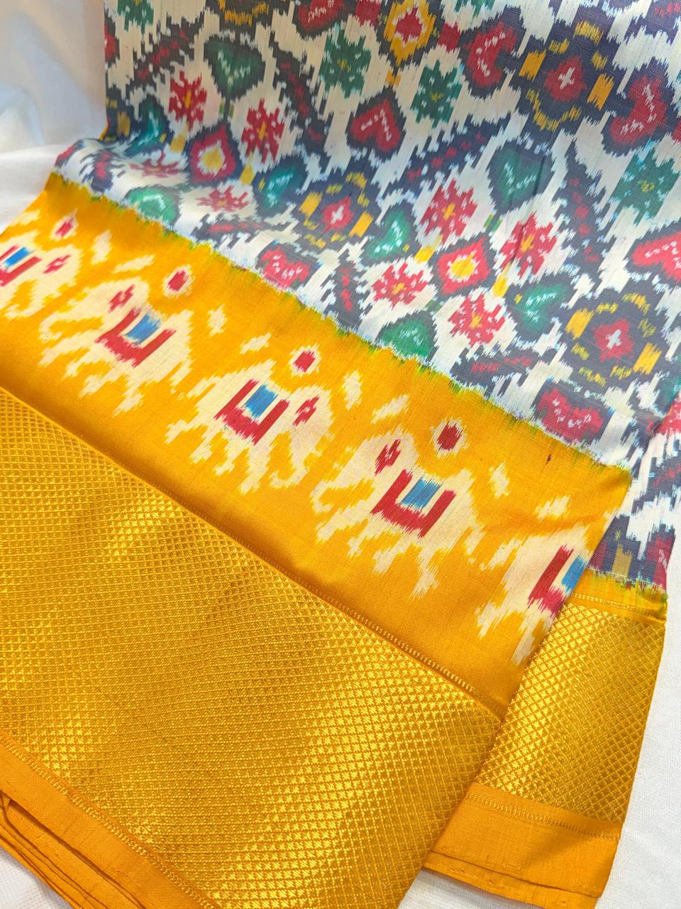 50% Offer Ikkat Pattu Saree