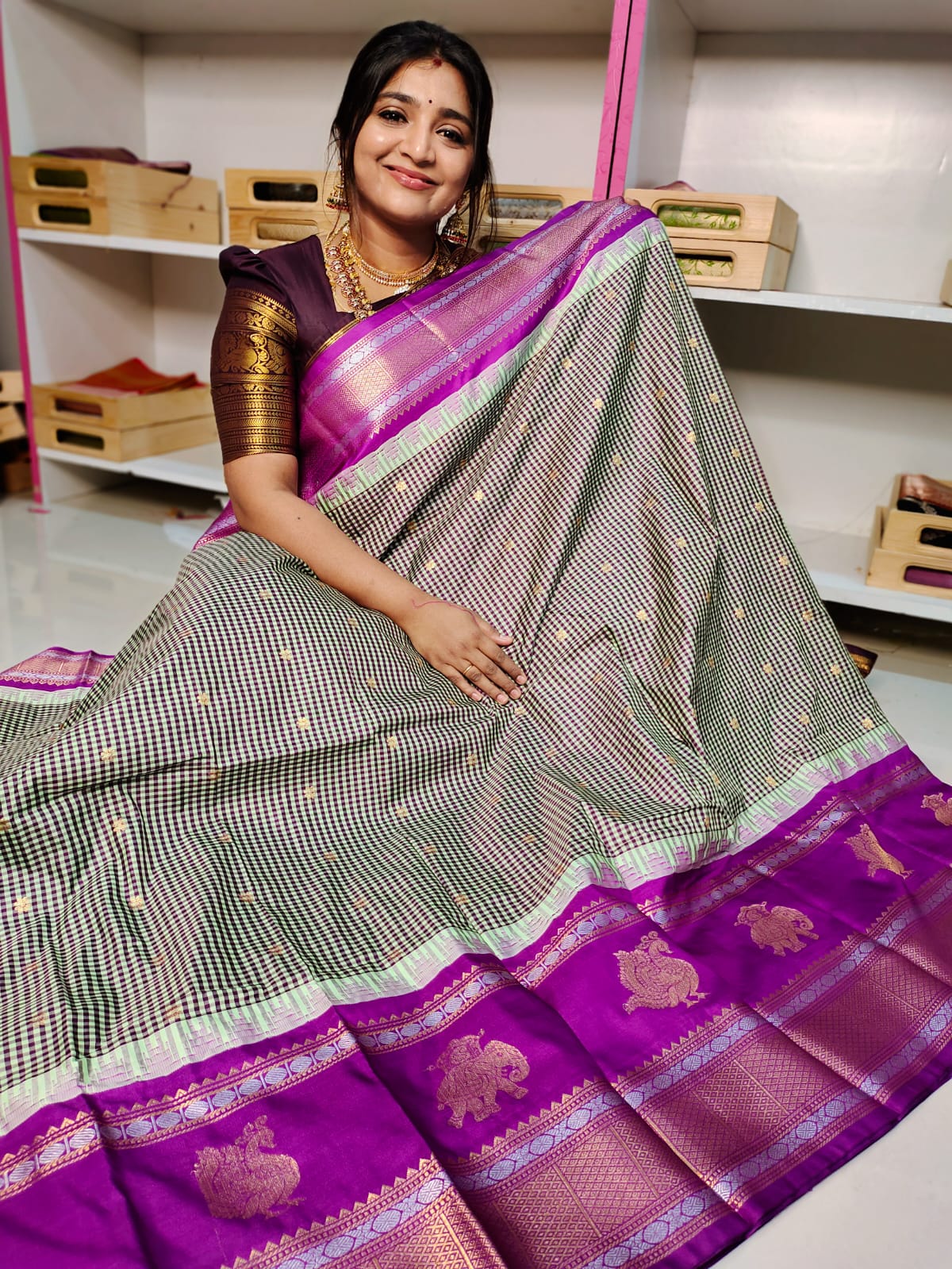 Vitange gadwal silk saree